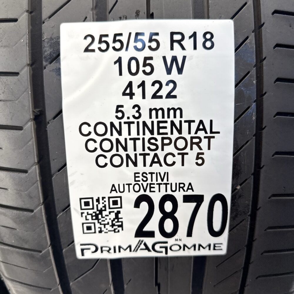 Gomme Usate 255 55 R18 105W Continental ContiSport Contact 5 76% Estive | Gomme Usate | PrimaGomme.it Gomme usate 255 55 R18 Continental ContiSport Contact 5 - foto 10