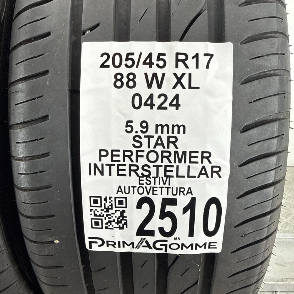Gomme Usate 205 45 R17 XL 88W Star Performer Interstellar 84% Estive | Gomme Usate | PrimaGomme.it Gomme usate 205 45 R17 Star Performer Interstellar - foto 10