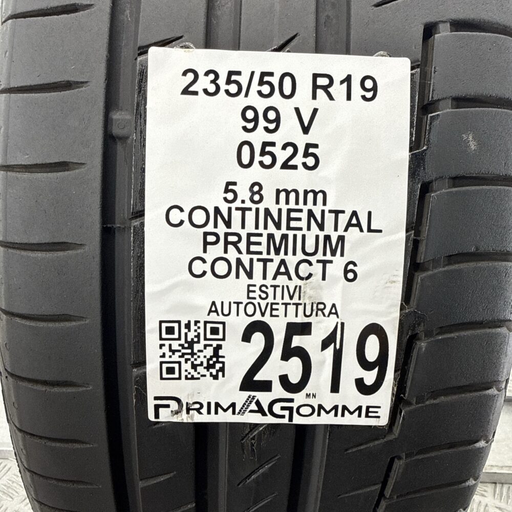 Gomma Usata 235 50 R19 99V Continental Premium Contact 6 83% Estivo | Gomme Usate | PrimaGomme.it Gomma usata 235 50 R19 Continental Premium Contact 6 - foto 8