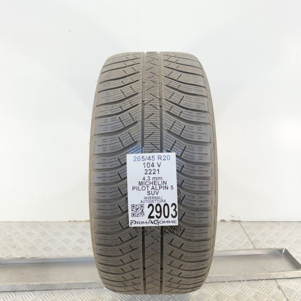 Gomma Usata 265 45 R20 104V Michelin Pilot Alpin 5 SUV Invernale | Gomme Usate | PrimaGomme.it Gomma usata 265 45 R20 Michelin Pilot Alpin 5 SUV - foto 10