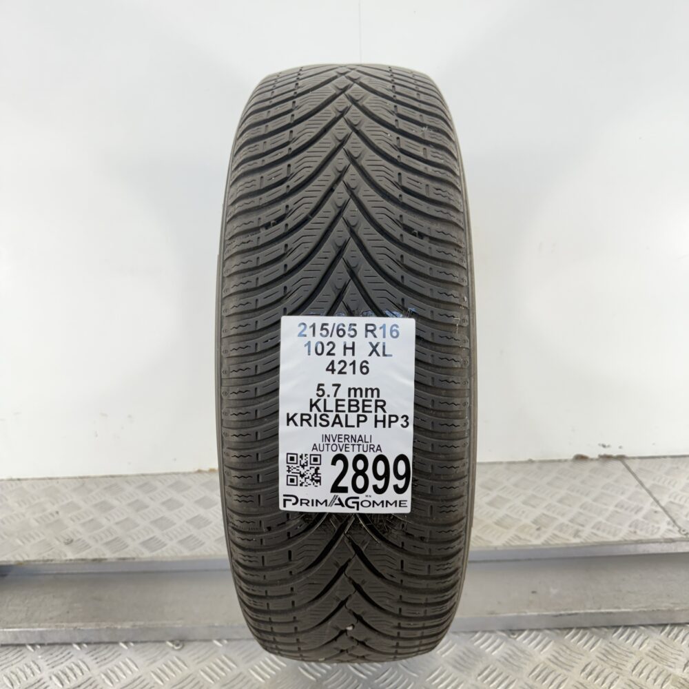 Gomma Usata 215 65 R16 XL 102H KLEBER Krisalp HP3 71% Invernale | Gomme Usate | PrimaGomme.it Gomma usata 215 65 R16 KLEBER Krisalp HP3 - foto 10