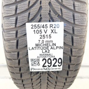 Gomma Usata 255 45 R20 XL 105V Michelin Latitude Alpin LA2 88% Invernale