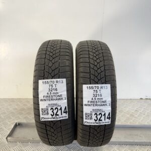 Gomme Usate 155 70 R13 75T Firestone Winterhawk 3 Invernali