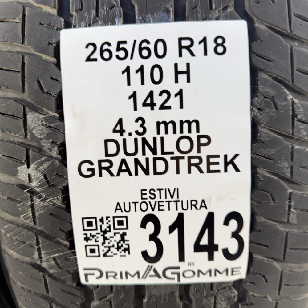 Gomme Usate 265 60 R18 110H DUNLOP GRANDTREK Estive | Gomme Usate | PrimaGomme.it Gomme usate 265 60 R18 DUNLOP GRANDTREK - foto 10