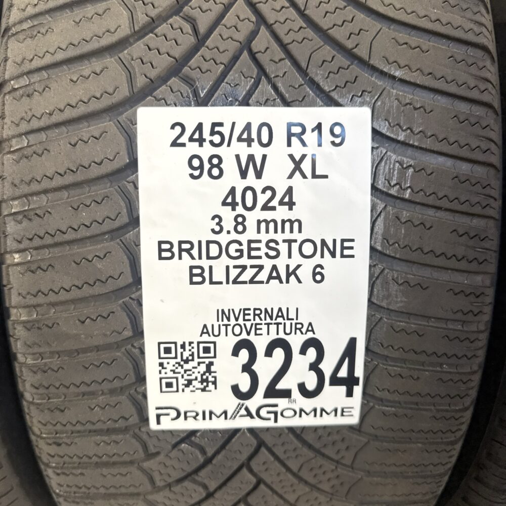 Gomme Usate 245 40 R19 XL 98W Bridgestone Blizzak 6 Invernali | Gomme Usate | PrimaGomme.it Gomme usate 245 40 R19 Bridgestone Blizzak 6 - foto 14