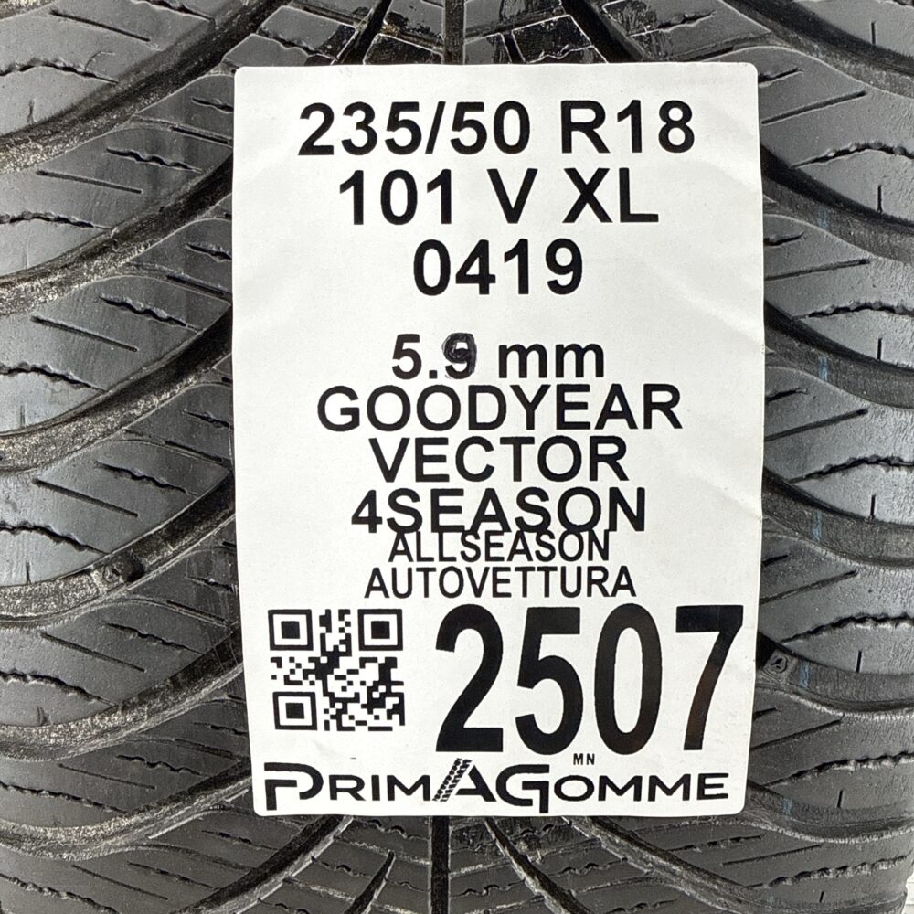 Gomme Usate 235 50 R18 XL 101V GOODYEAR VECTOR 4SEASON 84% 4 Stagioni | Gomme Usate | PrimaGomme.it Gomme usate 235 50 R18 GOODYEAR VECTOR 4SEASON - foto 7