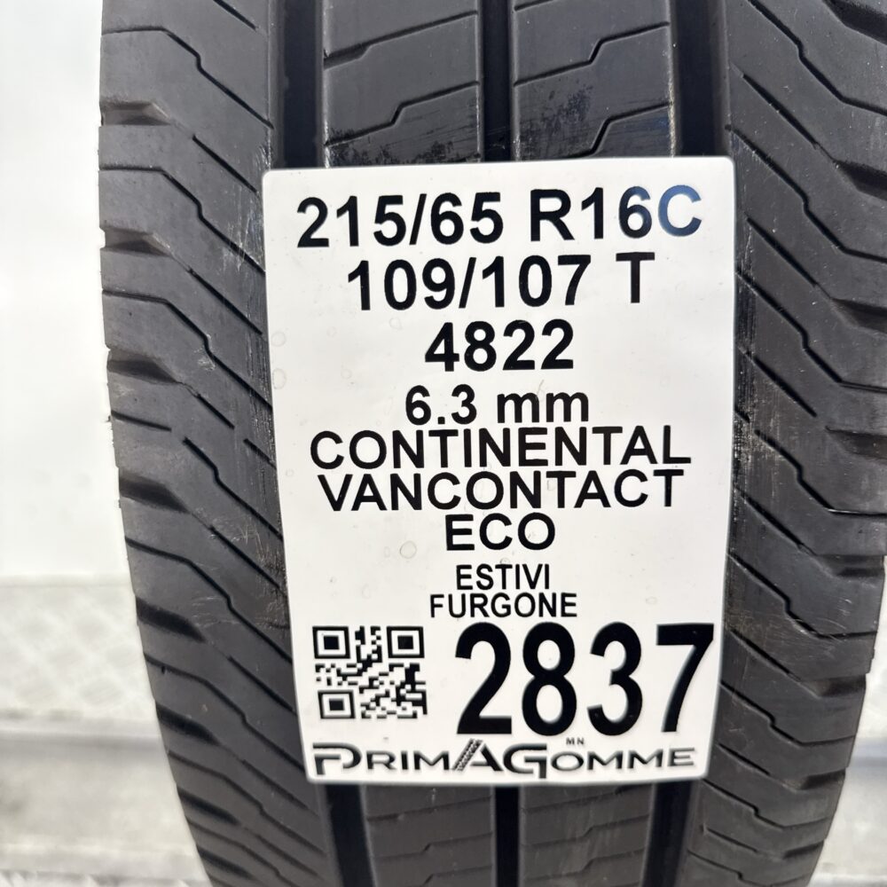 Gomma Usata 215 65 R16C 109/107T Continental VanContact Eco Estivo | Gomme Usate | PrimaGomme.it Gomma usata 215 65 R16C Continental VanContact Eco - foto 9