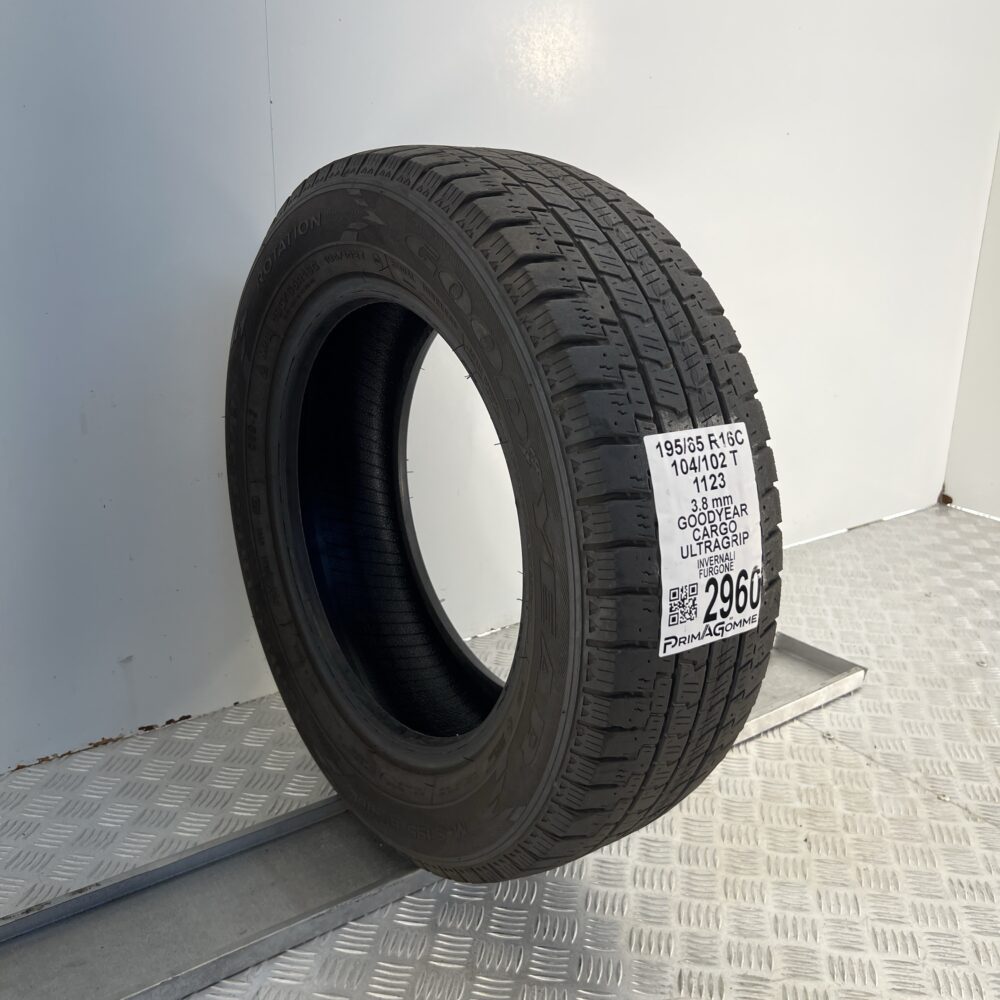 Gomma Usata 195 65 R16C 104/102T Goodyear Cargo Ultragrip Invernale | Gomme Usate | PrimaGomme.it GOODYEAR Cargo Ultragrip 195/65 R16C 104/102T, dettaglio fotografico 5