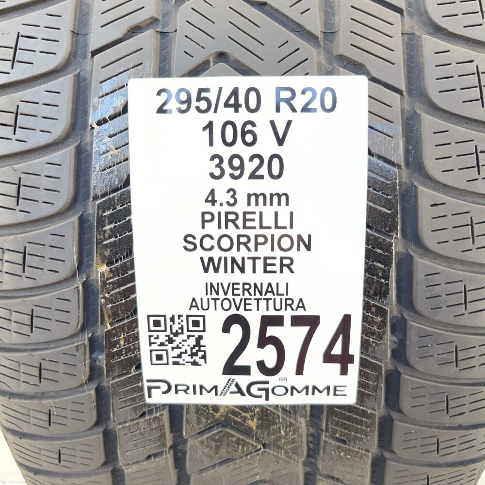Gomma Usata 295 40 R20 106V PIRELLI Scorpion Winter Invernale | Gomme Usate | PrimaGomme.it Gomma usata 295 40 R20 PIRELLI Scorpion Winter - foto 7