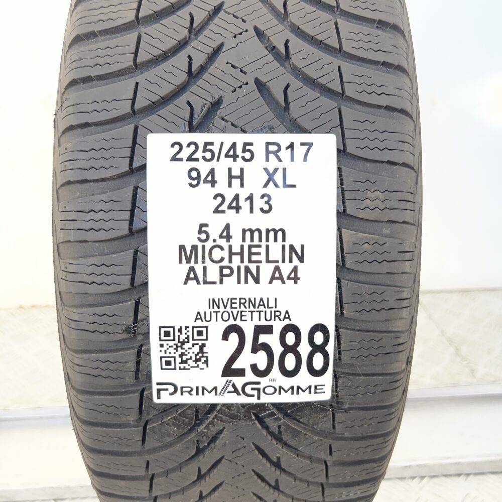 Gomma usata MICHELIN Alpin A4 225/45 R17 94H – foto 03 | Prima Gomme MICHELIN Alpin A4 225/45 R17 94H, dettaglio fotografico 3