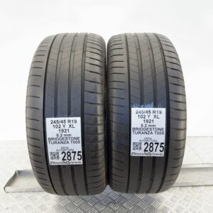 Gomme Usate 245 45 R19 XL 102Y Bridgestone Turanza T005 74% Estive