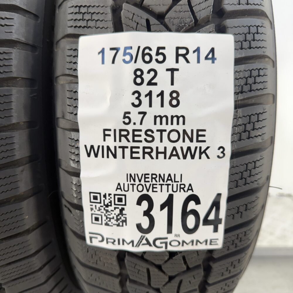Gomme Usate 175 65 R14 82T FIRESTONE WINTERHAWK 3 81% Invernali | Gomme Usate | PrimaGomme.it Gomme usate 175 65 R14 FIRESTONE WINTERHAWK 3 - foto 9