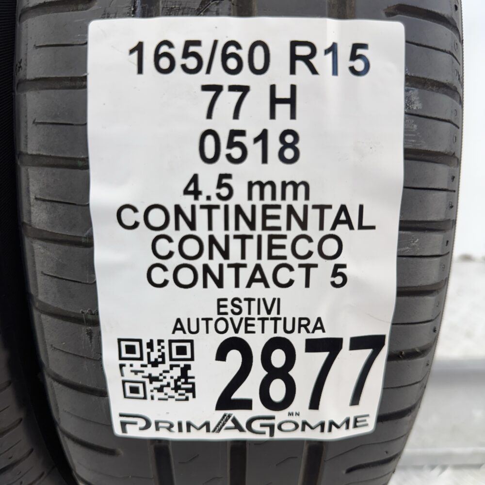 Gomme Usate 165 60 R15 77H Continental ContiEco Contact 5 Estive | Gomme Usate | PrimaGomme.it Gomme usate 165 60 R15 Continental ContiEco Contact 5 - foto 10