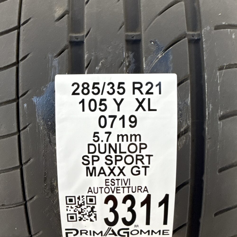 Gomme Usate 285 35 R21 XL 105Y DUNLOP SP SPORT MAXX GT 81% Estive | Gomme Usate | PrimaGomme.it Gomme usate 285 35 R21 DUNLOP SP SPORT MAXX GT - foto 11