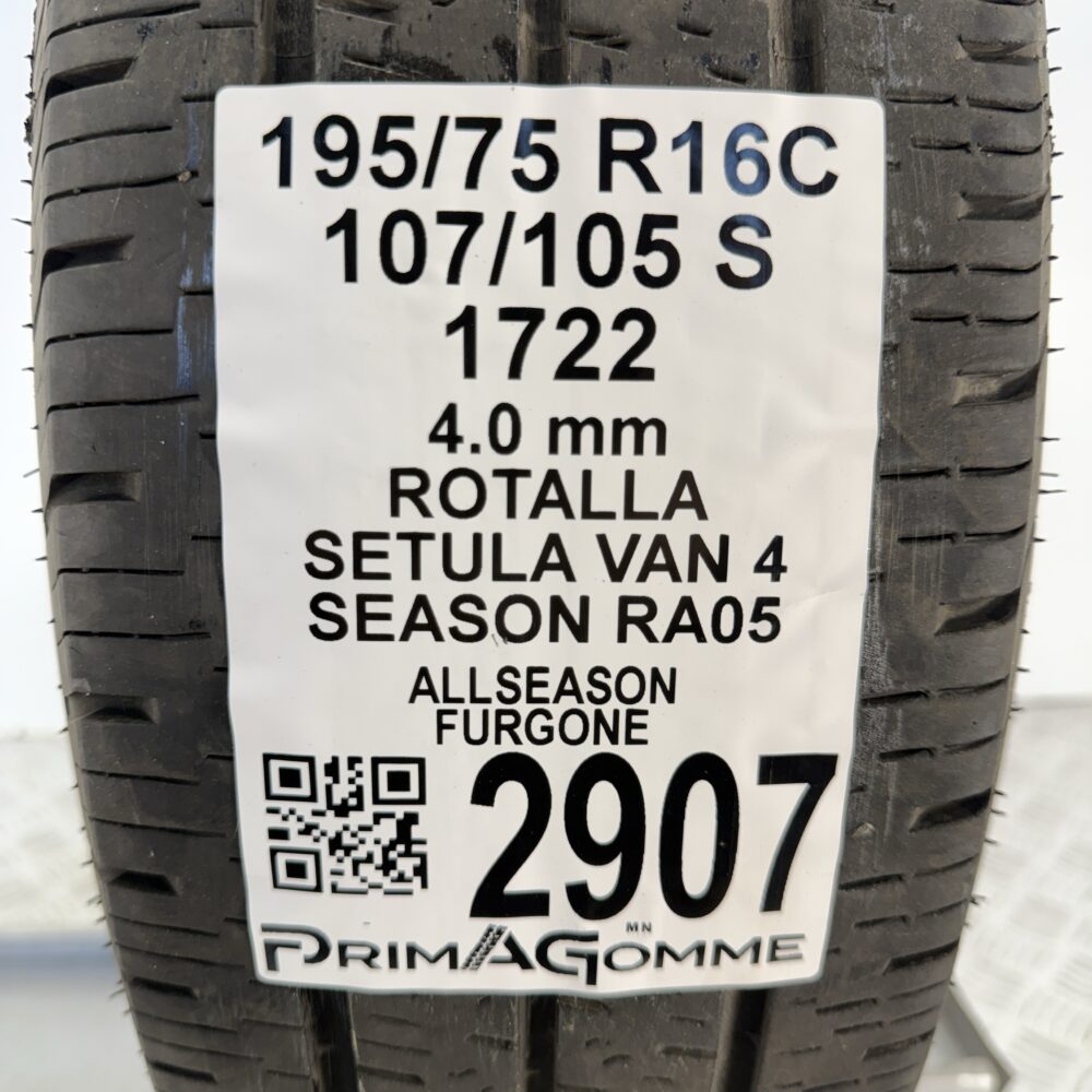 Gomma Usata 195 75 R16C 107/105S Rotalla Setula Van 4 Season RA05 4 Stagioni | Gomme Usate | PrimaGomme.it Gomma usata 195 75 R16C Rotalla Setula Van 4 Season RA05 - foto 9
