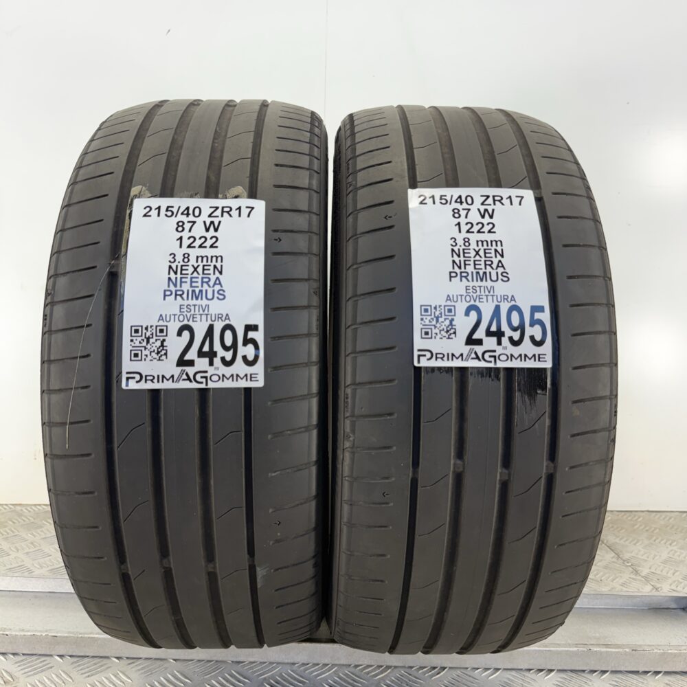 Gomme Usate 215 40 ZR17 87W Nexen NFERA PRIMUS Estive | Gomme Usate | PrimaGomme.it Gomme usate 215 40 ZR17 Nexen NFERA PRIMUS - foto 11
