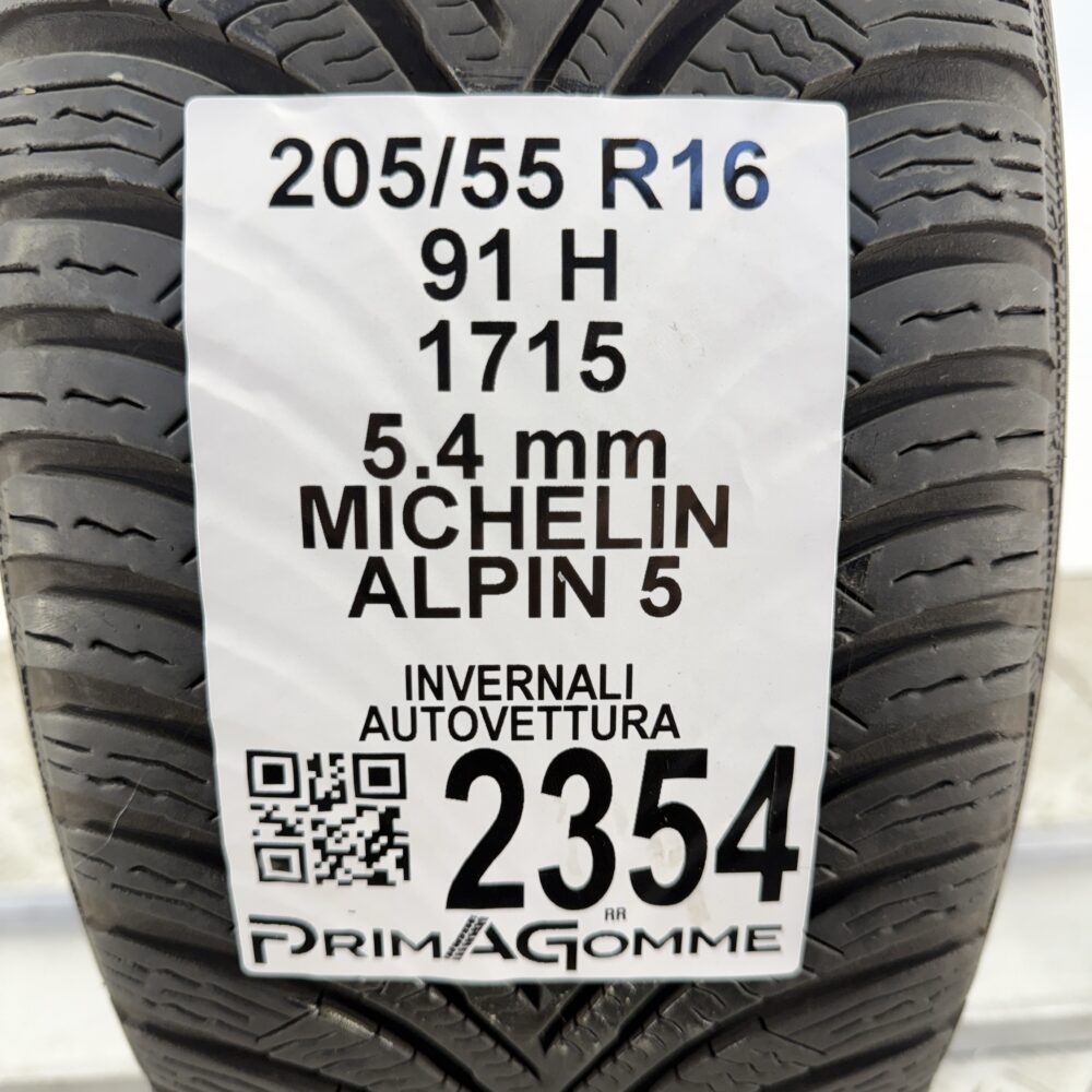 Gomma Usata 205 55 R16 91H Michelin Alpin 5 Invernale | Gomme Usate | PrimaGomme.it Gomma usata 205 55 R16 Michelin Alpin 5 - foto 7