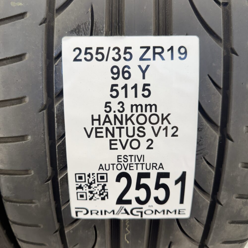 Gomme Usate 255 35 ZR19 96Y Hankook Ventus V12 Evo 2 76% Estive | Gomme Usate | PrimaGomme.it Gomme usate 255 35 ZR19 Hankook Ventus V12 Evo 2 - foto 8