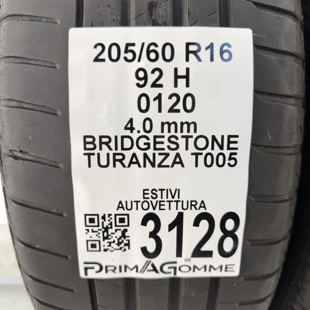 Gomme Usate 205 60 R16 92H Bridgestone Turanza T005 Estive | Gomme Usate | PrimaGomme.it Gomme usate 205 60 R16 Bridgestone Turanza T005 - foto 10