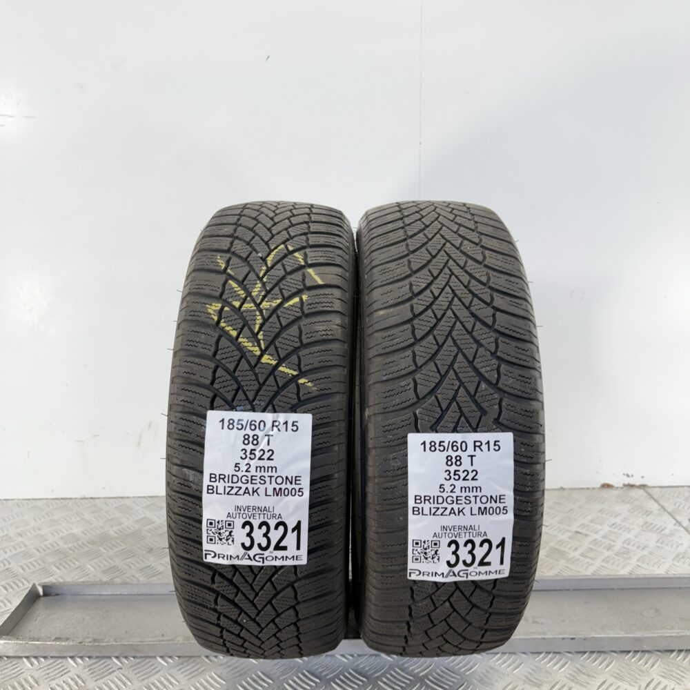 Gomme Usate 185 60 R15 88T Bridgestone Blizzak LM005 74% Invernali | Gomme Usate | PrimaGomme.it Gomme usate BRIDGESTONE Blizzak LM005 185/60 R15 88T