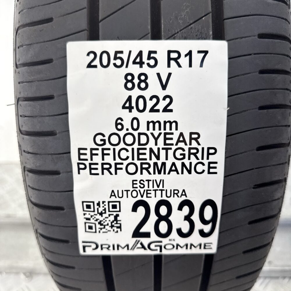 Gomma Usata 205 45 R17 88V Goodyear EfficientGrip Performance 86% Estivo | Gomme Usate | PrimaGomme.it Gomma usata 205 45 R17 Goodyear EfficientGrip Performance - foto 9
