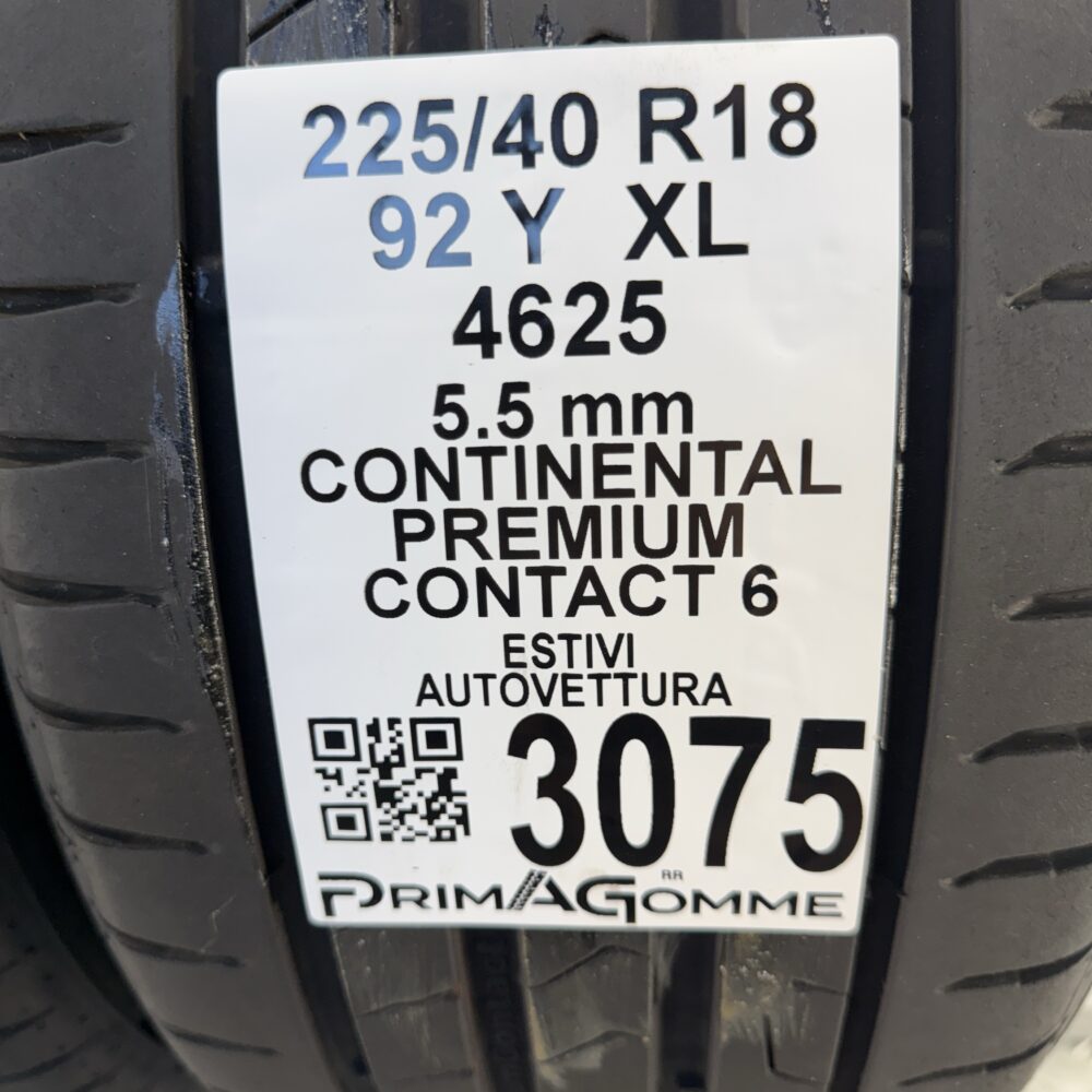 Gomme Usate 225 40 R18 XL 92Y Continental Premium Contact 6 79% Estive | Gomme Usate | PrimaGomme.it Gomme usate 225 40 R18 Continental Premium Contact 6 - foto 12