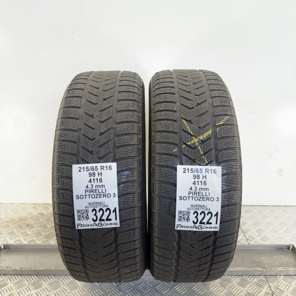 Gomme Usate 215 65 R16 98H Pirelli Sottozero 3 Invernali | Gomme Usate | PrimaGomme.it Gomme usate 215 65 R16 Pirelli Sottozero 3 - foto 11