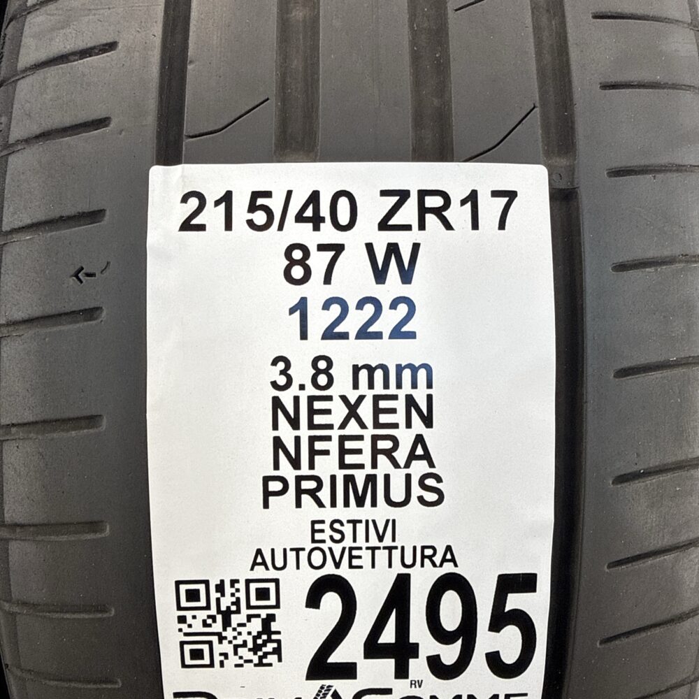 Gomme Usate 215 40 ZR17 87W Nexen NFERA PRIMUS Estive | Gomme Usate | PrimaGomme.it Gomme usate 215 40 ZR17 Nexen NFERA PRIMUS - foto 10