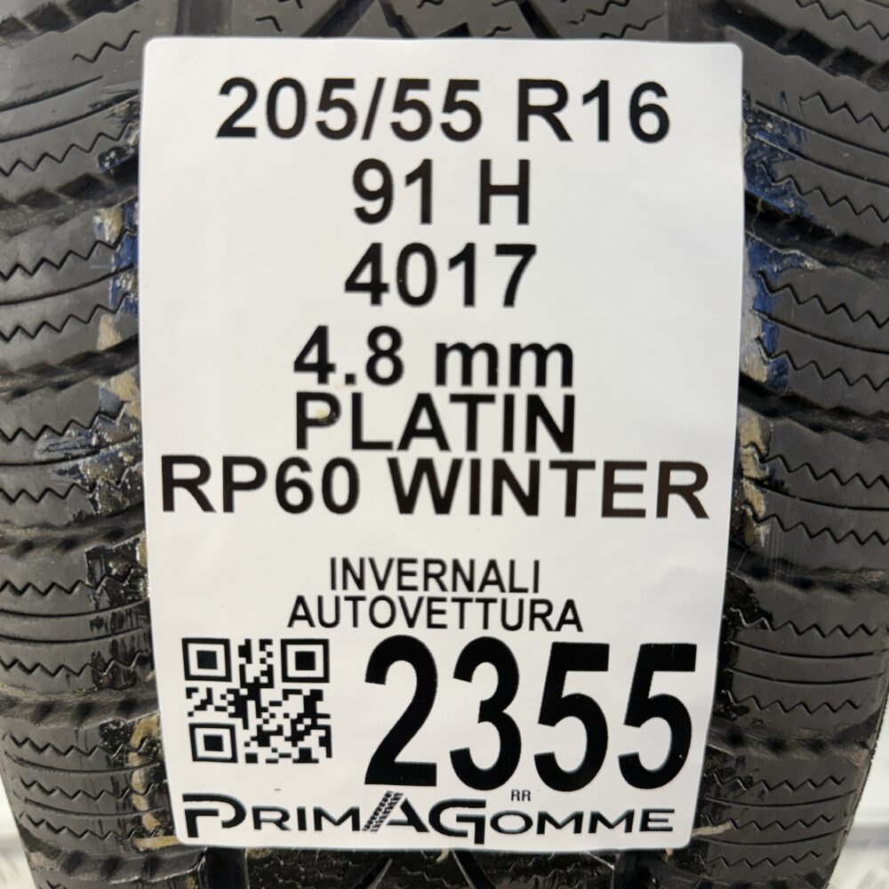 Gomma Usata 205 55 R16 91H Platin RP60 Winter Invernale | Gomme Usate | PrimaGomme.it Gomma usata 205 55 R16 Platin RP60 Winter - foto 7