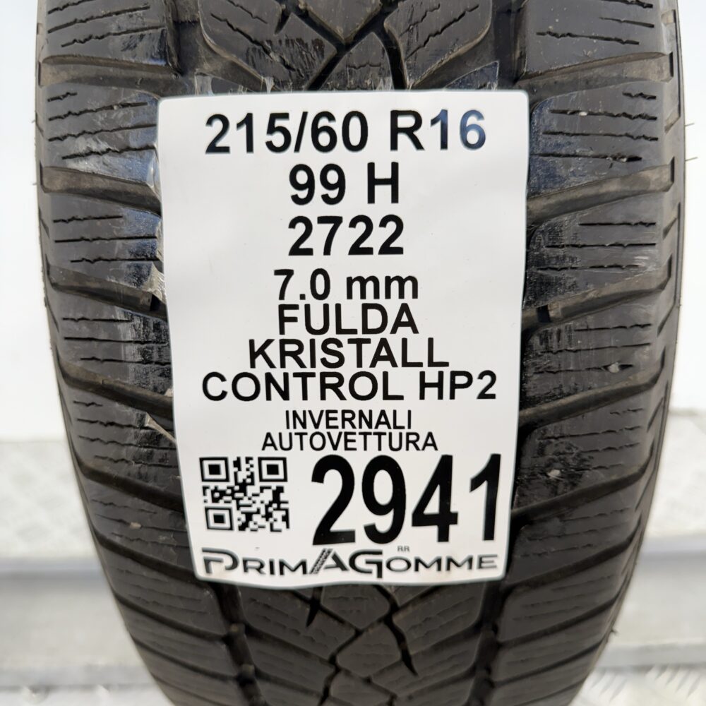 Gomma Usata 215 60 R16 99H FULDA KRISTALL CONTROL HP2 88% Invernale | Gomme Usate | PrimaGomme.it Gomma usata 215 60 R16 FULDA KRISTALL CONTROL HP2 - foto 9