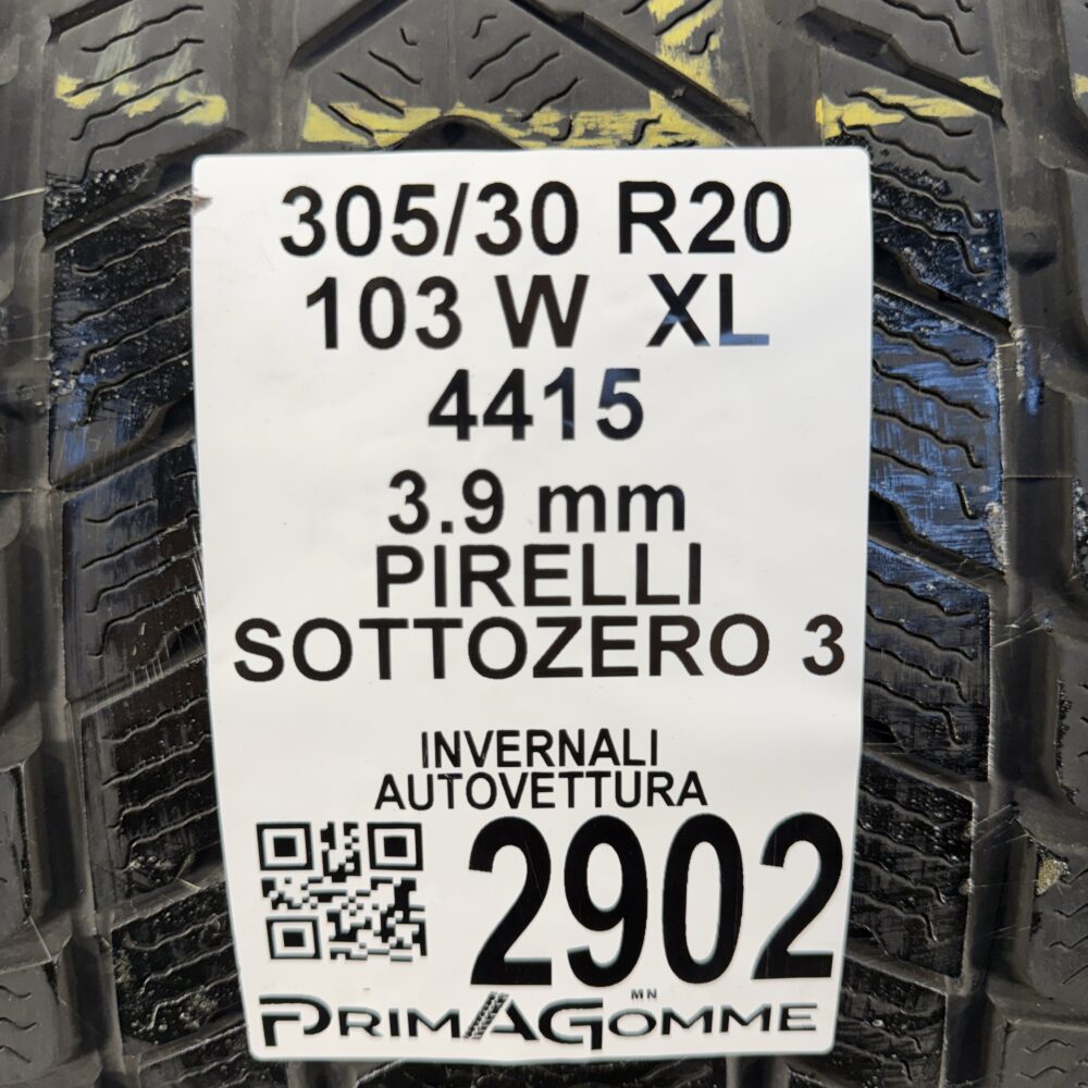 Gomma Usata 305 30 R20 XL 103W Pirelli Sottozero 3 Invernale | Gomme Usate | PrimaGomme.it Gomma usata 305 30 R20 Pirelli Sottozero 3 - foto 9