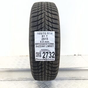 Gomma Usata 165 70 R14 81T Bridgestone Bizzak LM001 85% Invernale