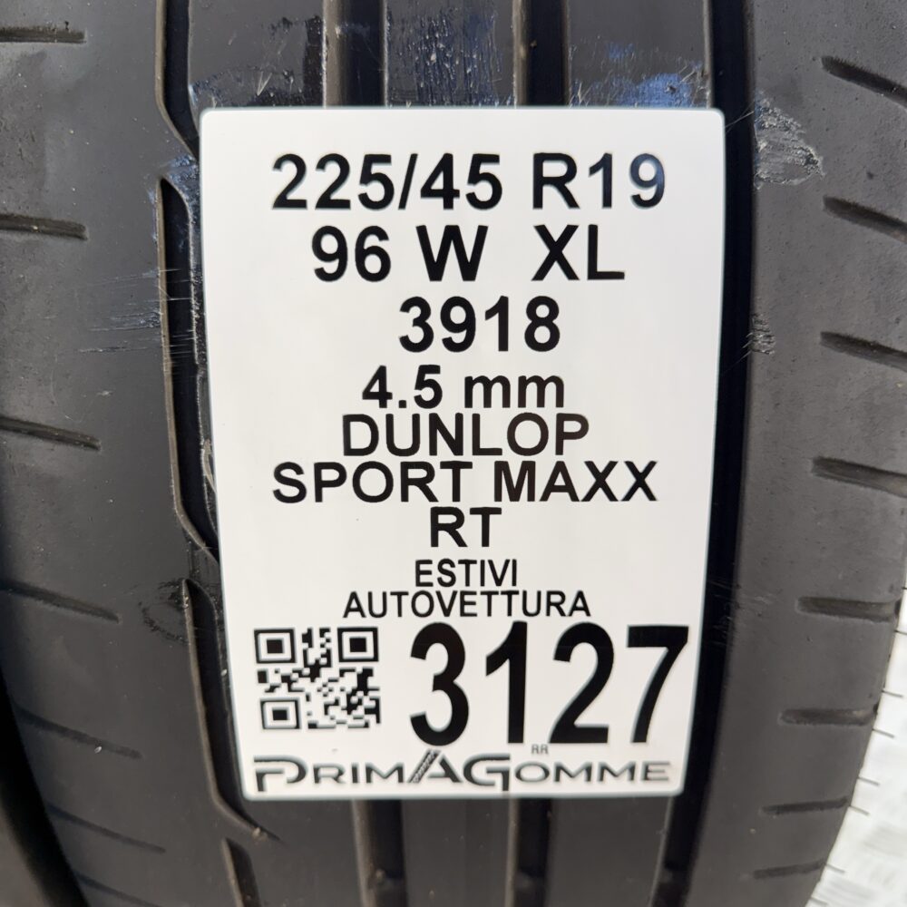 Gomme Usate 225 45 R19 XL 96W DUNLOP Sport Maxx RT Estive | Gomme Usate | PrimaGomme.it Gomme usate 225 45 R19 DUNLOP Sport Maxx RT - foto 15