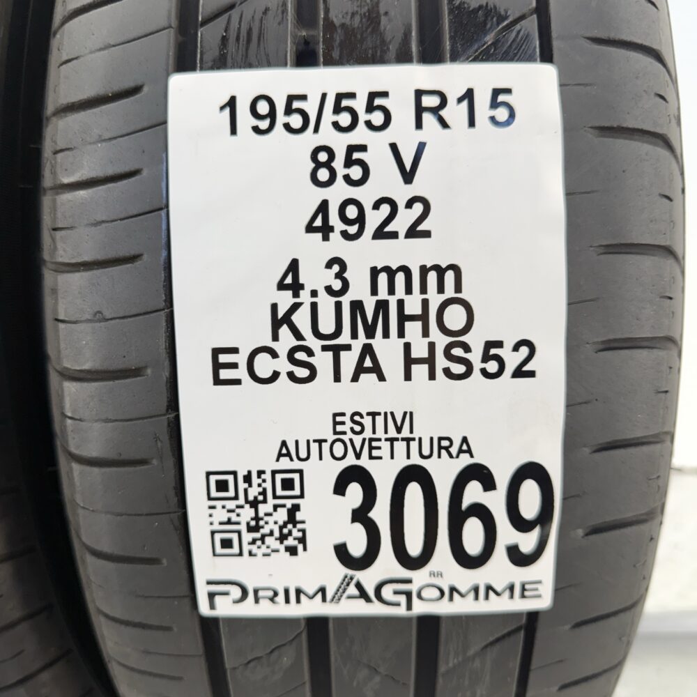 Gomme Usate 195 55 R15 85V Kumho Ecsta HS52 Estive | Gomme Usate | PrimaGomme.it Gomme usate 195 55 R15 Kumho Ecsta HS52 - foto 9