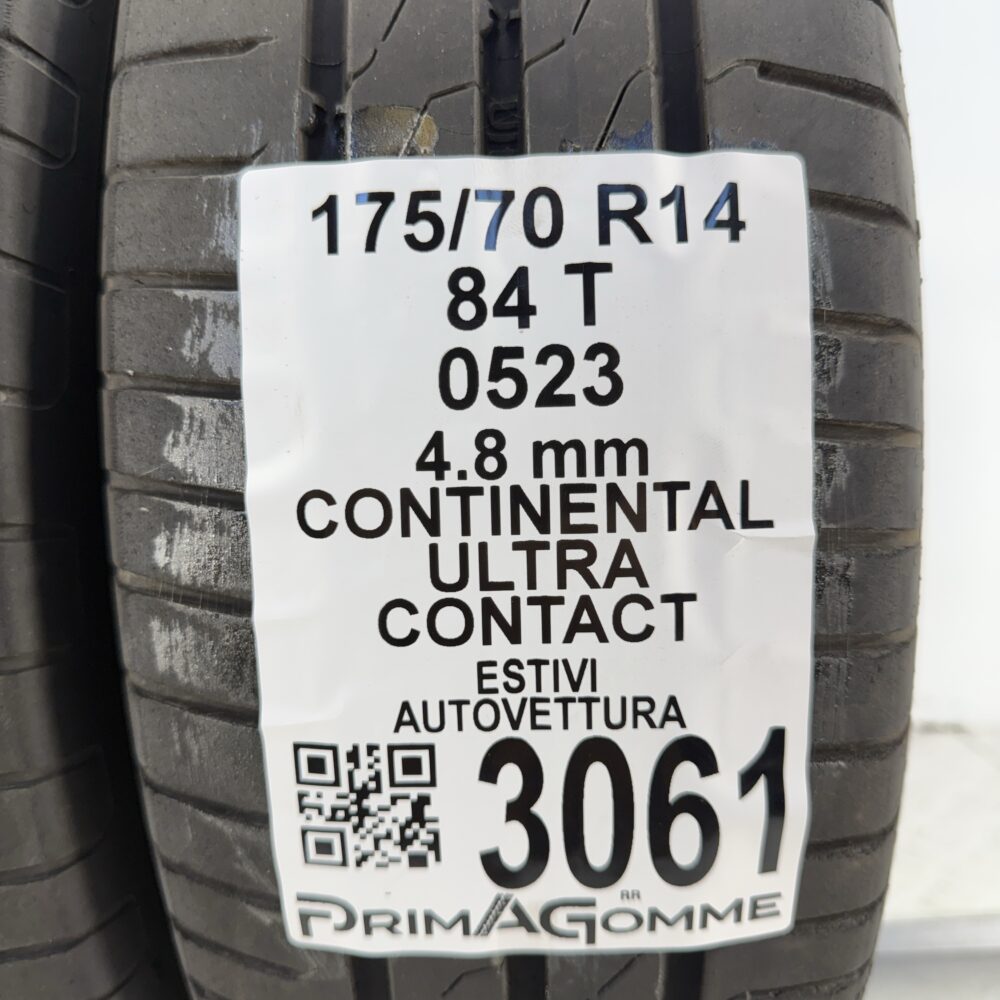Gomme Usate 175 70 R14 84T Continental Ultra Contact Estive | Gomme Usate | PrimaGomme.it Gomme usate 175 70 R14 Continental Ultra Contact - foto 9