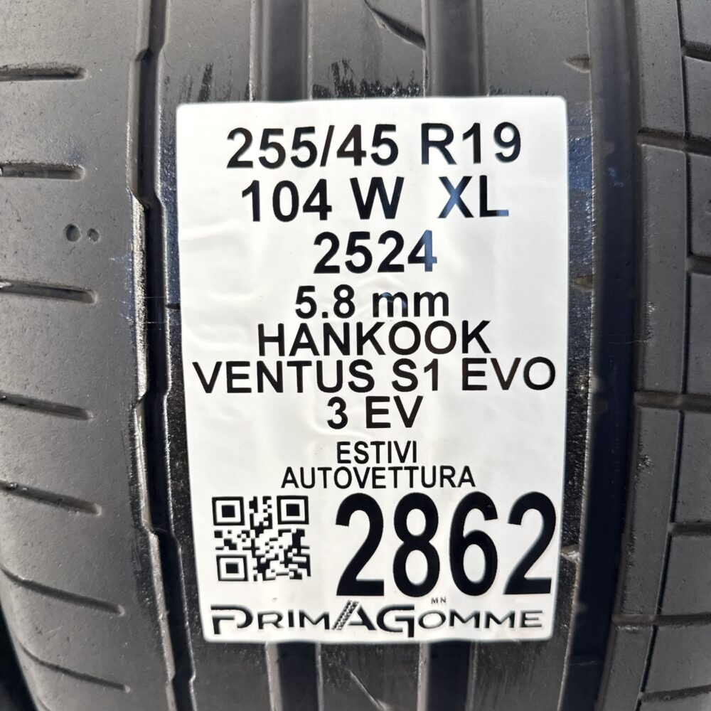 Gomme Usate 255 45 R19 XL 104W Hankook Ventus S1 Evo 3 EV 83% Estive | Gomme Usate | PrimaGomme.it Gomme usate 255 45 R19 Hankook Ventus S1 Evo 3 EV - foto 10