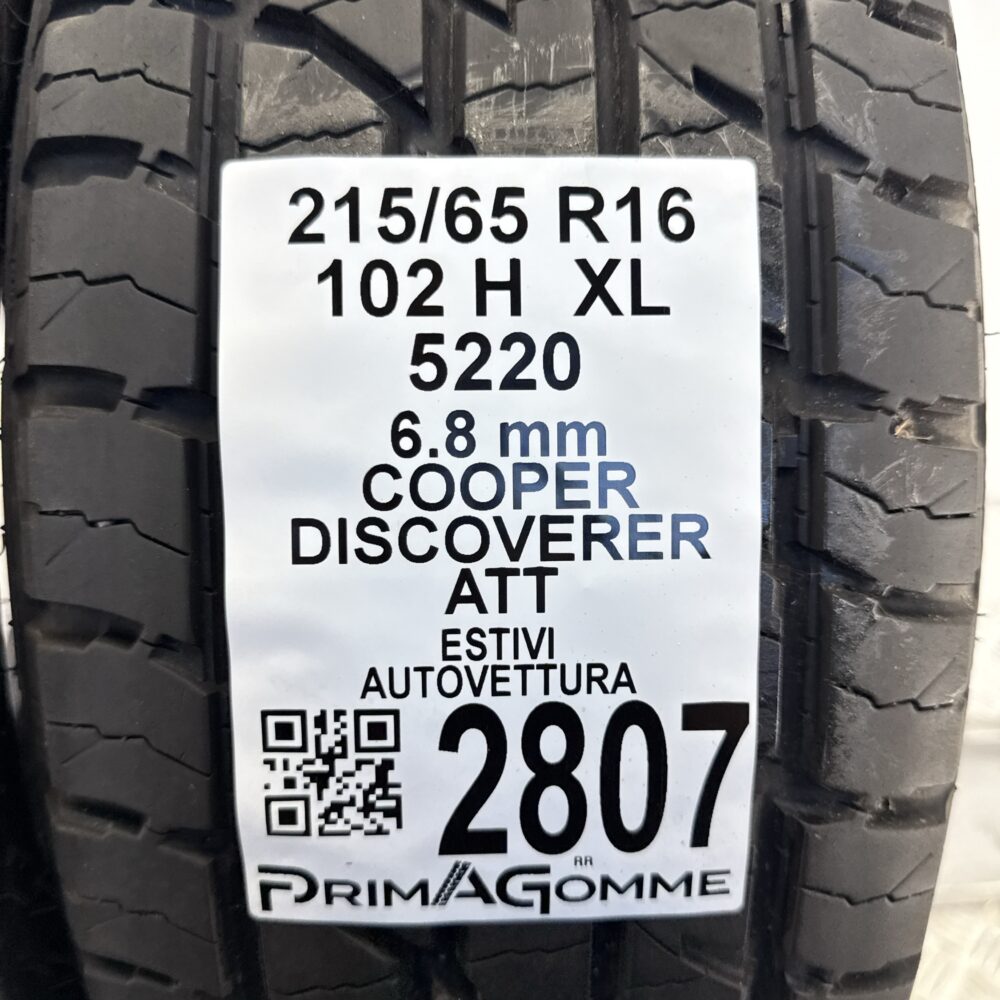 Gomme Usate 215 65 R16 XL 102H Cooper Discoverer ATT 97% Estive | Gomme Usate | PrimaGomme.it Gomme usate 215 65 R16 Cooper Discoverer ATT - foto 8