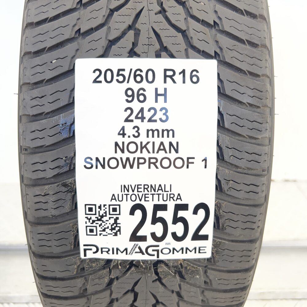Gomma Usata 205 60 R16 96H Nokian Snowproof 1 Invernale | Gomme Usate | PrimaGomme.it Gomma usata 205 60 R16 Nokian Snowproof 1 - foto 7