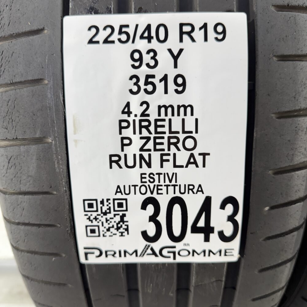 Gomme Usate 225 40 R19 93Y Pirelli P Zero RunFlat Estive | Gomme Usate | PrimaGomme.it Gomme usate 225 40 R19 Pirelli P Zero - foto 11