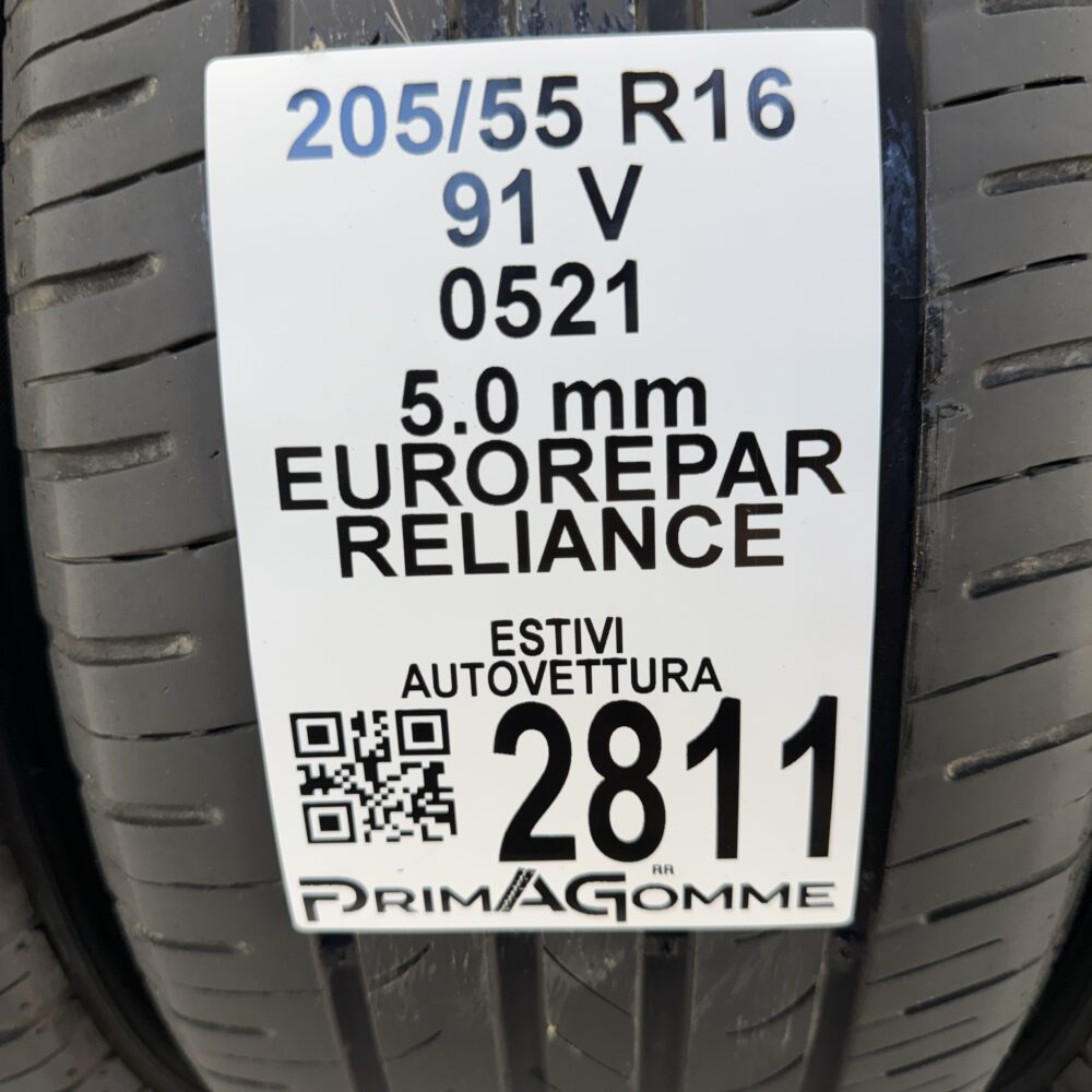 Gomme Usate 205 55 R16 91V EUROREPAR RELIANCE 71% Estive | Gomme Usate | PrimaGomme.it Gomme usate 205 55 R16 EUROREPAR RELIANCE - foto 13