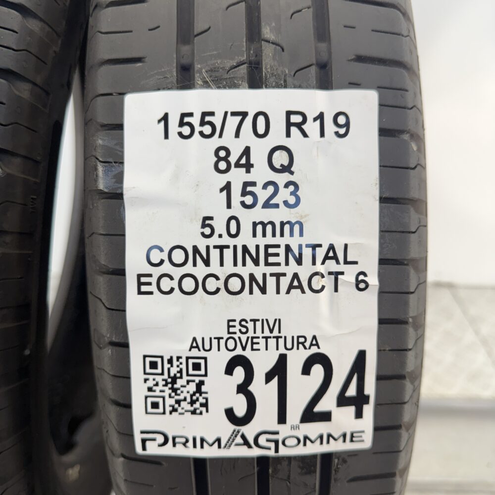 Gomme Usate 155 70 R19 84Q Continental EcoContact 6 71% Estive | Gomme Usate | PrimaGomme.it Gomme usate 155 70 R19 Continental EcoContact 6 - foto 9