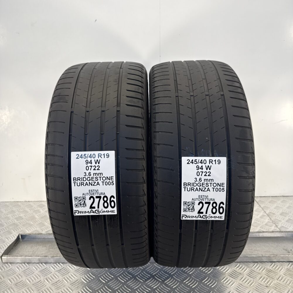 Gomme Usate 245 40 R19 94W Bridgestone Turanza T005 Estive | Gomme Usate | PrimaGomme.it Gomme usate 245 40 R19 Bridgestone Turanza T005 - foto 7