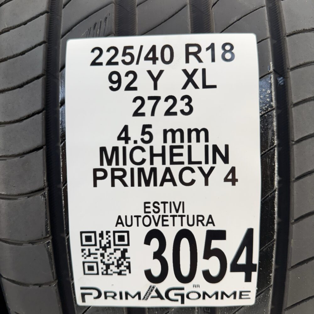 Gomme Usate 225 40 R18 XL 92Y Michelin Primacy 4 Estive | Gomme Usate | PrimaGomme.it Gomme usate 225 40 R18 Michelin Primacy 4 - foto 22