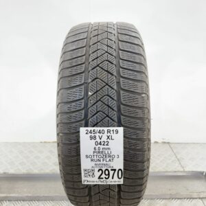 Gomma Usata 245 40 R19 XL 98V Pirelli Sottozero 3 RunFlat 75% Invernale
