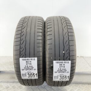 Gomme Usate 185 60 R15 84H Dunlop SP Sport 01 Estive