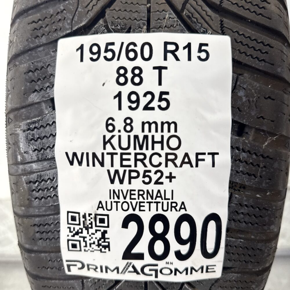 Gomma Usata 195 60 R15 88T Kumho Wintercraft WP52+ 85% Invernale | Gomme Usate | PrimaGomme.it Gomma usata 195 60 R15 Kumho Wintercraft WP52+ - foto 9