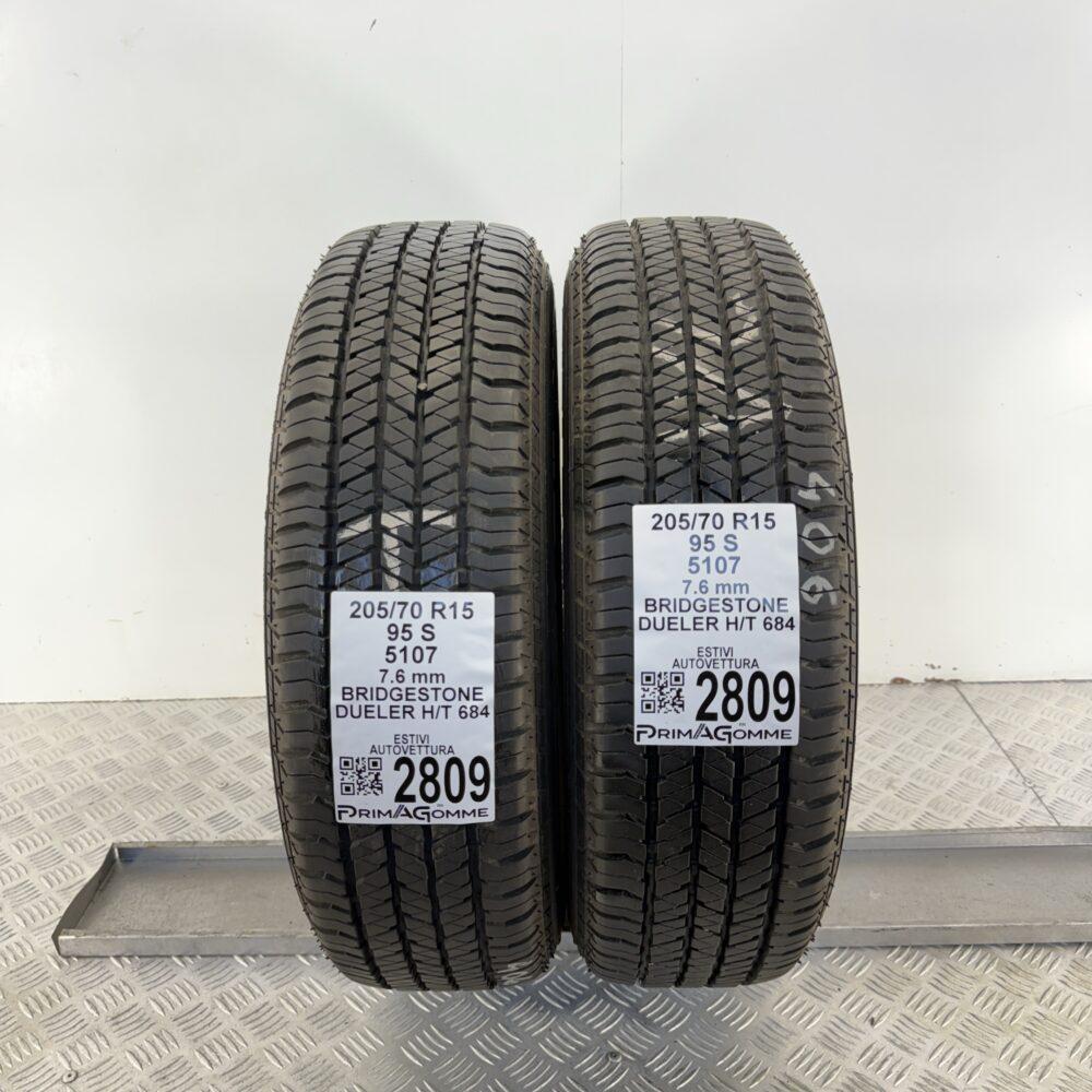Gomme Usate 205 70 R15 95S Bridgestone Dueler H/T 684 100% Estive | Gomme Usate | PrimaGomme.it Gomme usate 205 70 R15 Bridgestone Dueler H/T 684 - foto 9