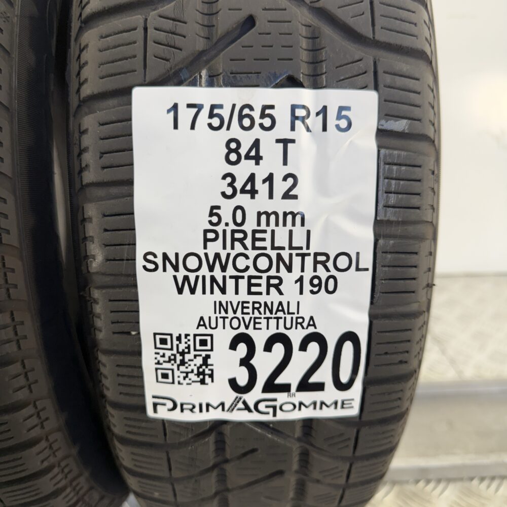 Gomme Usate 175 65 R15 84T Pirelli SnowControl Winter 190 71% Invernali | Gomme Usate | PrimaGomme.it Gomme usate 175 65 R15 Pirelli SnowControl Winter 190 - foto 10