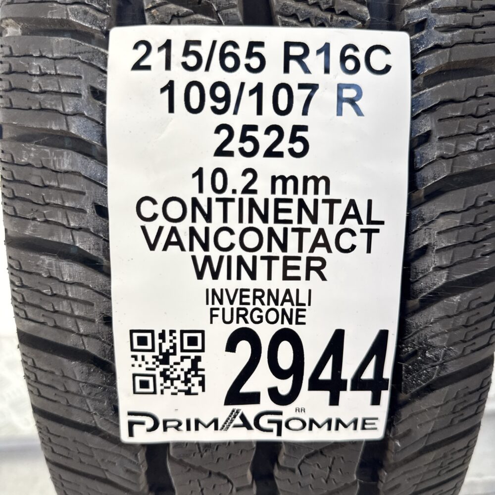 Gomma Usata 215 65 R16C 109/107R Continental VanContact Winter 95% Invernale | Gomme Usate | PrimaGomme.it Gomma usata 215 65 R16C Continental VanContact Winter - foto 9