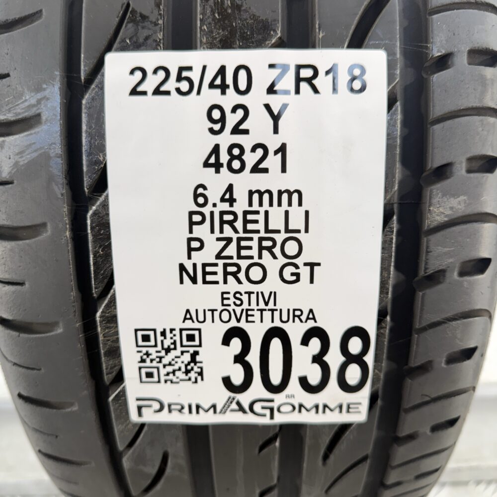 Gomma Usata 225 40 ZR18 92Y Pirelli P Zero Nero GT 91% Estivo | Gomme Usate | PrimaGomme.it Gomma usata 225 40 ZR18 Pirelli P Zero Nero GT - foto 9